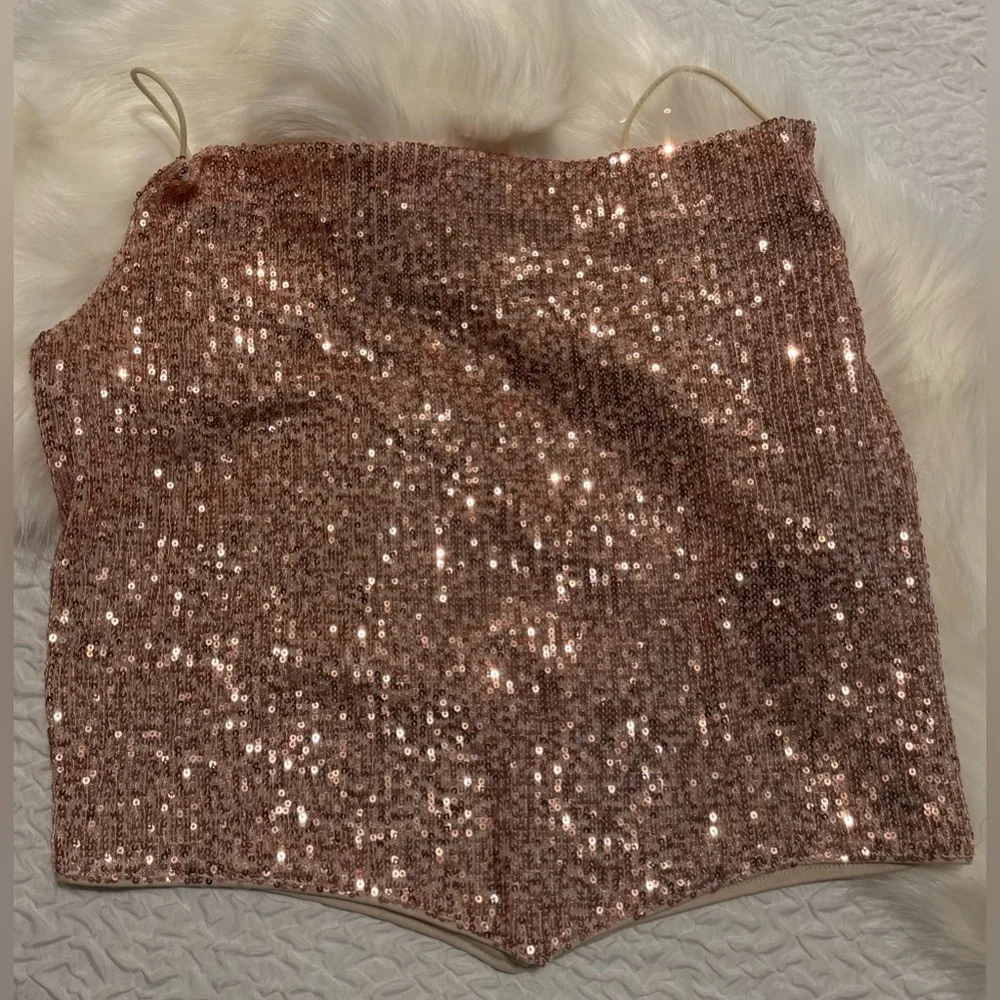 Elegant blouse with shiny sequins, size L - Picture 7 of 11